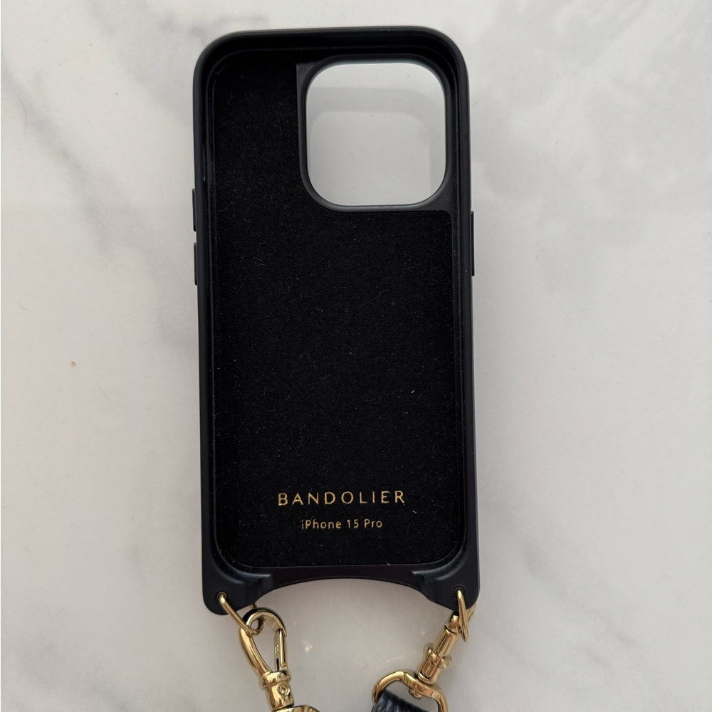 Bandolier Hailey Slot Leather Crossbody iPhone 15 Pro Case - Picture 2 of 4